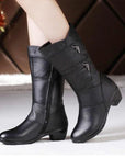 Benedetta - High Boots with Side Zip and Slip Resistance