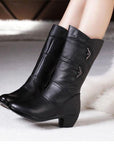 Benedetta - High Boots with Side Zip and Slip Resistance
