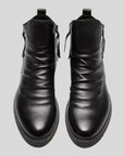 Benes – Leather Ankle Boots with Side Zip