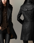 Birgit – Luxurious Leather Trench Coat