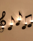 Black Music Note Wall Sconce
