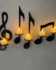 Black Music Note Wall Sconce
