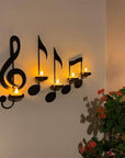 Black Music Note Wall Sconce
