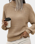 Blanca - Knitted Turtleneck Jumper for Women