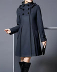 Bluebell – Elegant Hooded Wool Coat