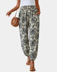 Boho High Waisted Women's Trousers with Relaxed Fit and Elegant Flair