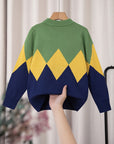Boys' Knitted Jumper for Children - Jade