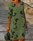 Breathtaking Summer Dress with Leaf Print