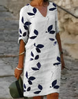 Breathtaking Summer Dress with Leaf Print