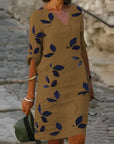 Breathtaking Summer Dress with Leaf Print
