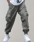 Cargo trousers for men - with multiple pockets and adjustable drawstring
