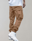 Cargo trousers for men - with multiple pockets and adjustable drawstring