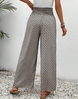 Carla - Wide Trousers with Geometric Pattern