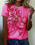 Carlisa - T-Shirt with Floral Print