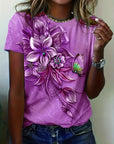 Carlisa - T-Shirt with Floral Print