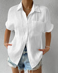Casual Button-Up Shirt with Collar