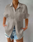 Casual Button-Up Shirt with Collar