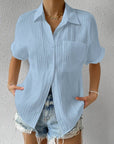 Casual Button-Up Shirt with Collar