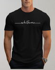 Casual Men's T-shirt with Round Neck and Minimalist Print