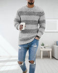 Casual jumper with round neck for men - perfect for spring