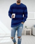Casual jumper with round neck for men - perfect for spring