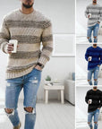 Casual jumper with round neck for men - perfect for spring