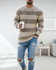 Casual jumper with round neck for men - perfect for spring