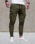 Casual men's cargo trousers with patch pockets - Daniel