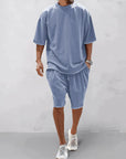 Casual shirt and shorts set for men - Mitch