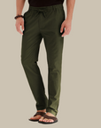 Casual summer trousers with elastic waistband for men - Frego