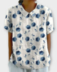 Charlotte | Floral Cotton and Linen Blouse
