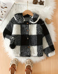 Checked Pattern Lightweight Fleece Children's Jacket - Mia