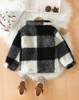 Checked Pattern Lightweight Fleece Children's Jacket - Mia