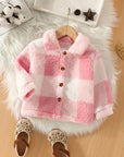 Checked Pattern Lightweight Fleece Children's Jacket - Mia