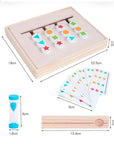 Children's Education - Wooden Four-Colour Sliding Puzzle for Motor Skills