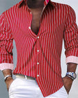 Chris - Striped Silk Shirt