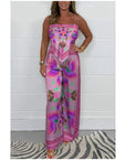 Christel - Printed Spaghetti Strap Trousers, 2-Piece Set