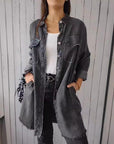 Christiane - Trendy Oversized Denim Blazer