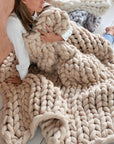 Chunky Knit Blanket - Ultra-Soft Oversized Blanket
