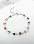 Colourful Crystal Charm Bracelet
