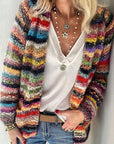 Colourful Striped Knitted Cardigan for Women - Carmi