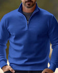 Comfortable Men's Sweater with Quarter Zip - George