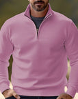 Comfortable Men's Sweater with Quarter Zip - George