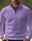 Comfortable Men's Sweater with Quarter Zip - George