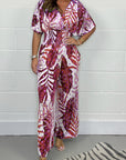 Comfortable, casual jumpsuit with floral print - Alice