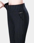 Comfortable ladies' stretch trousers with a high waist