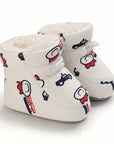 Cute Comfortable Slip-On Fleece Booties for Baby Boys and Girls - Happie