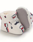 Cute Comfortable Slip-On Fleece Booties for Baby Boys and Girls - Happie