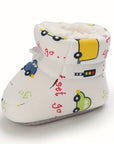 Cute Comfortable Slip-On Fleece Booties for Baby Boys and Girls - Happie