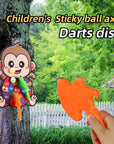 Cute Monkey Dartboard Set | Creative Cartoon Animal Target Game | Educational Parent-Child Interactive Toy with Sticky Balls & Shafts